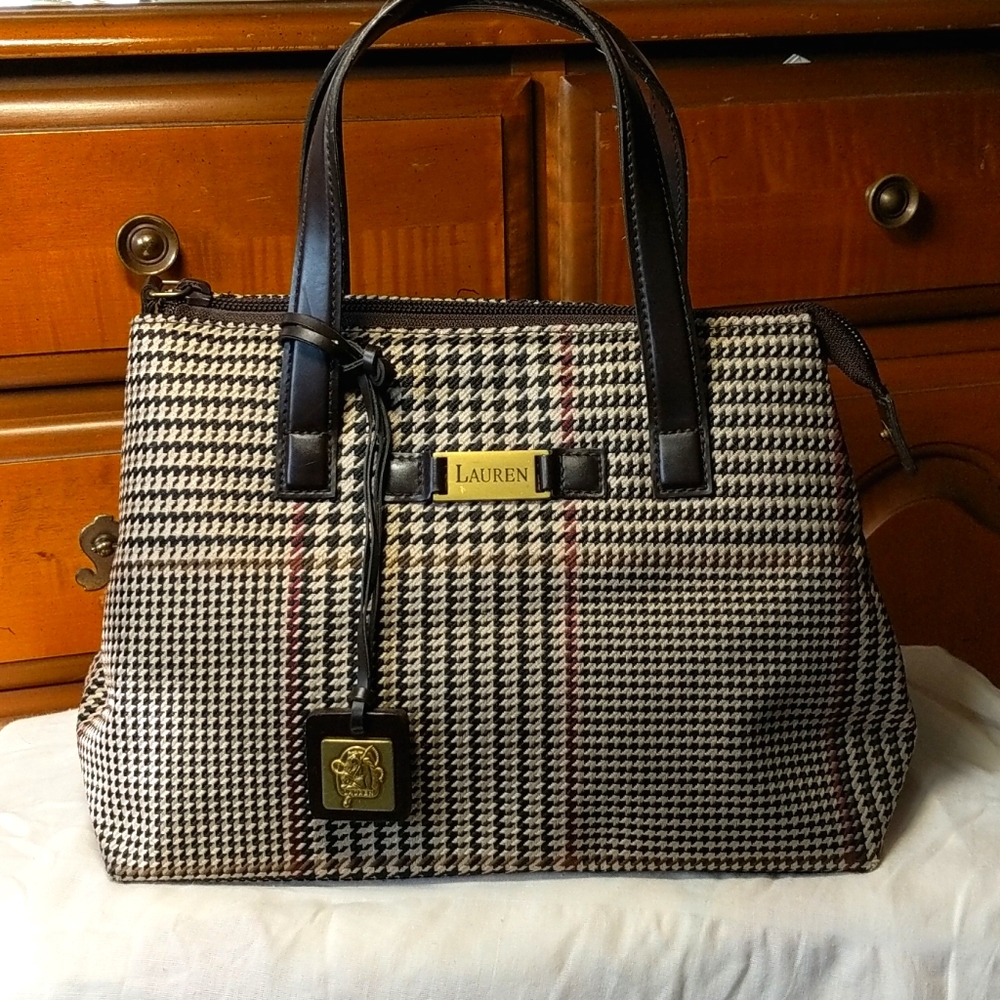 Ralph Lauren Houndstooth Purse